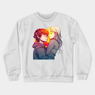 Lovley Couple Colorful three Crewneck Sweatshirt